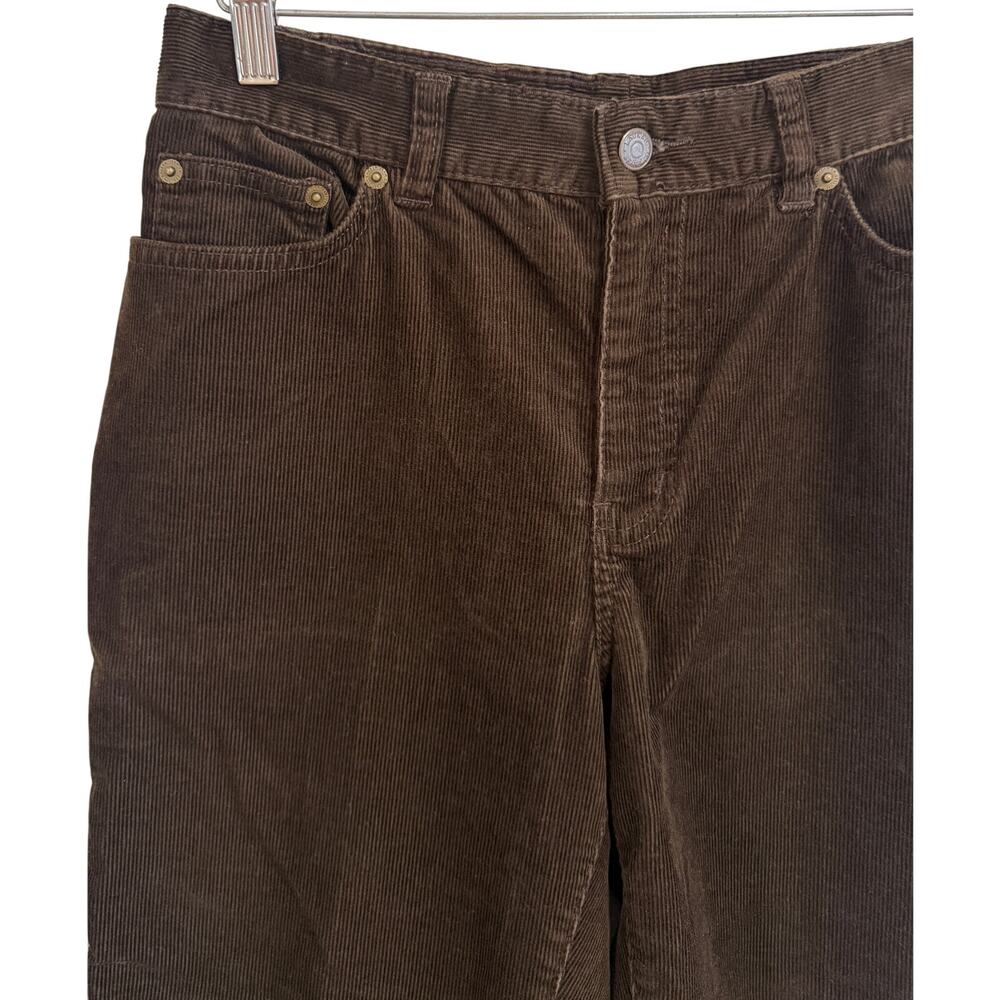 Lauren Jeans Women Petite 8P PM Brown Corduroy Straight Stretch Vintage EUCf - Picture 3 of 8